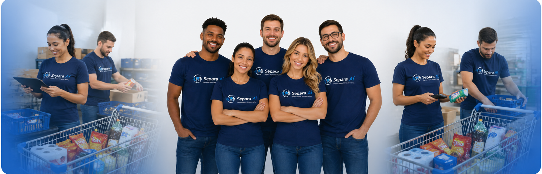 Equipe trabalhando de forma organizada após implantação do sistema