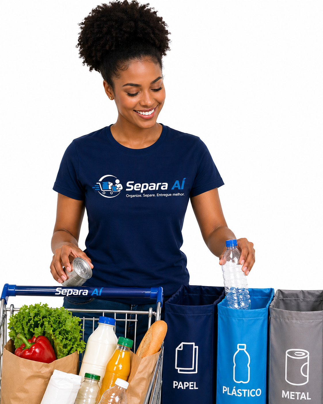 Separadora trabalhando em fluxo organizado e sem confusão